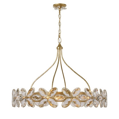 Savoy House Marbella 14 Light Chandelier, Gold Shimmer