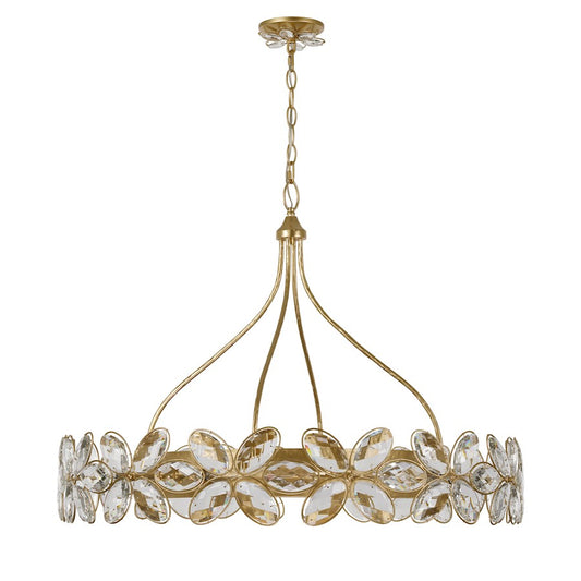 Savoy House Marbella 14 Light Chandelier, Gold Shimmer