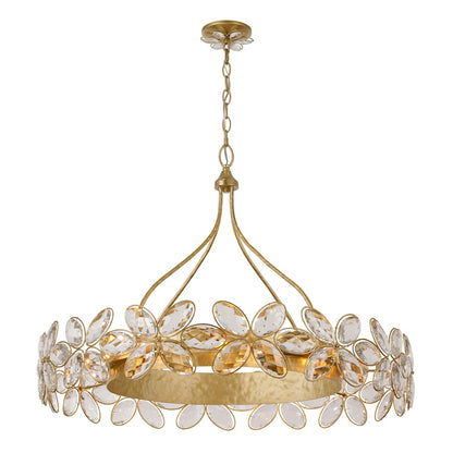 Savoy House Marbella 14 Light Chandelier, Gold Shimmer
