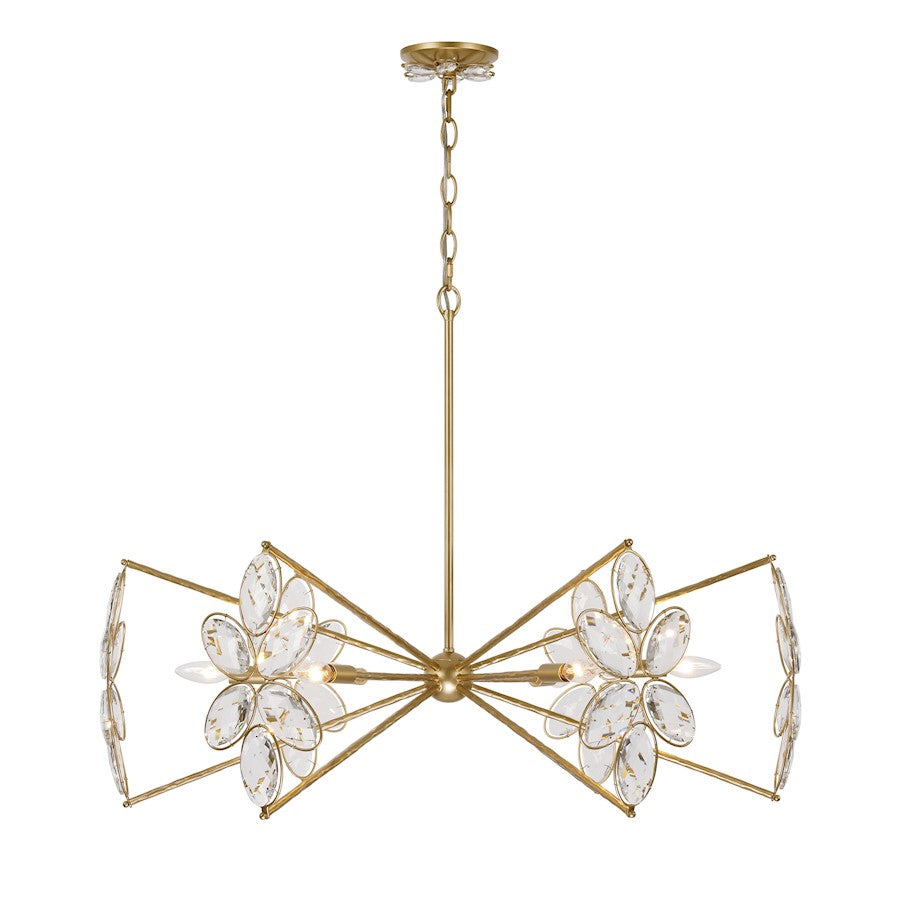 Savoy House Marbella 6 Light Chandelier, Gold Shimmer - 1-4529-6-221