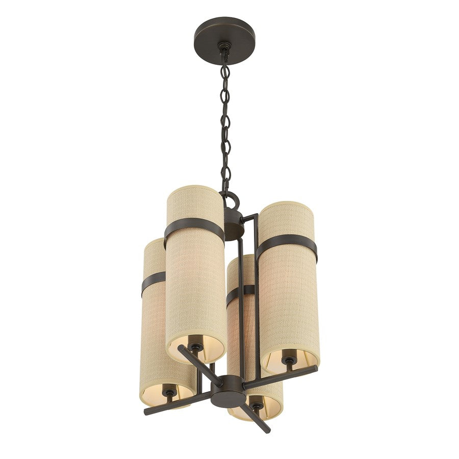 Savoy House Weston 4 Lt Chandelier, Mediterranean