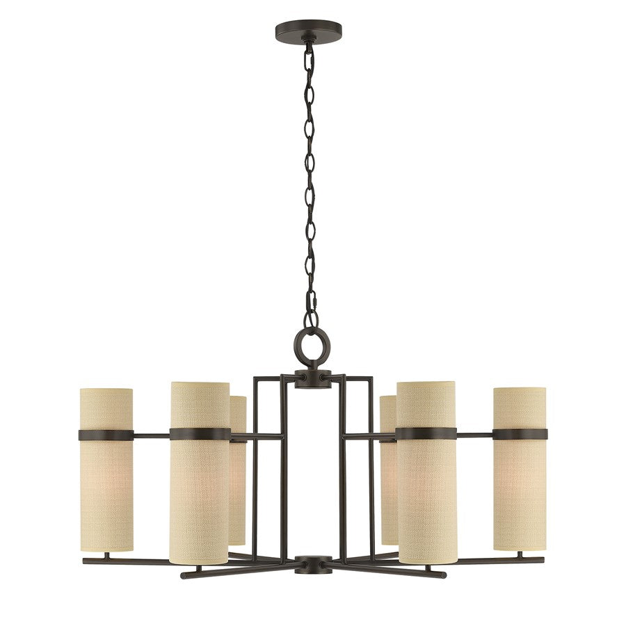 Savoy House Weston 6 Lt Chandelier, Mediterranean