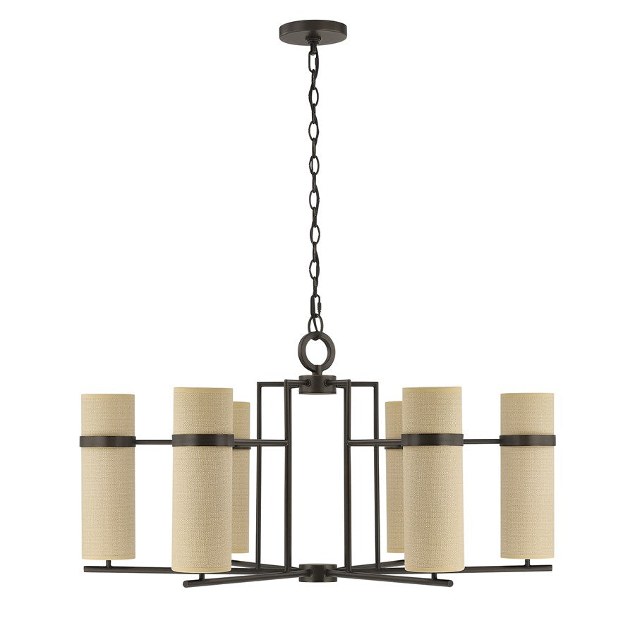 Savoy House Weston 6 Lt Chandelier, Mediterranean