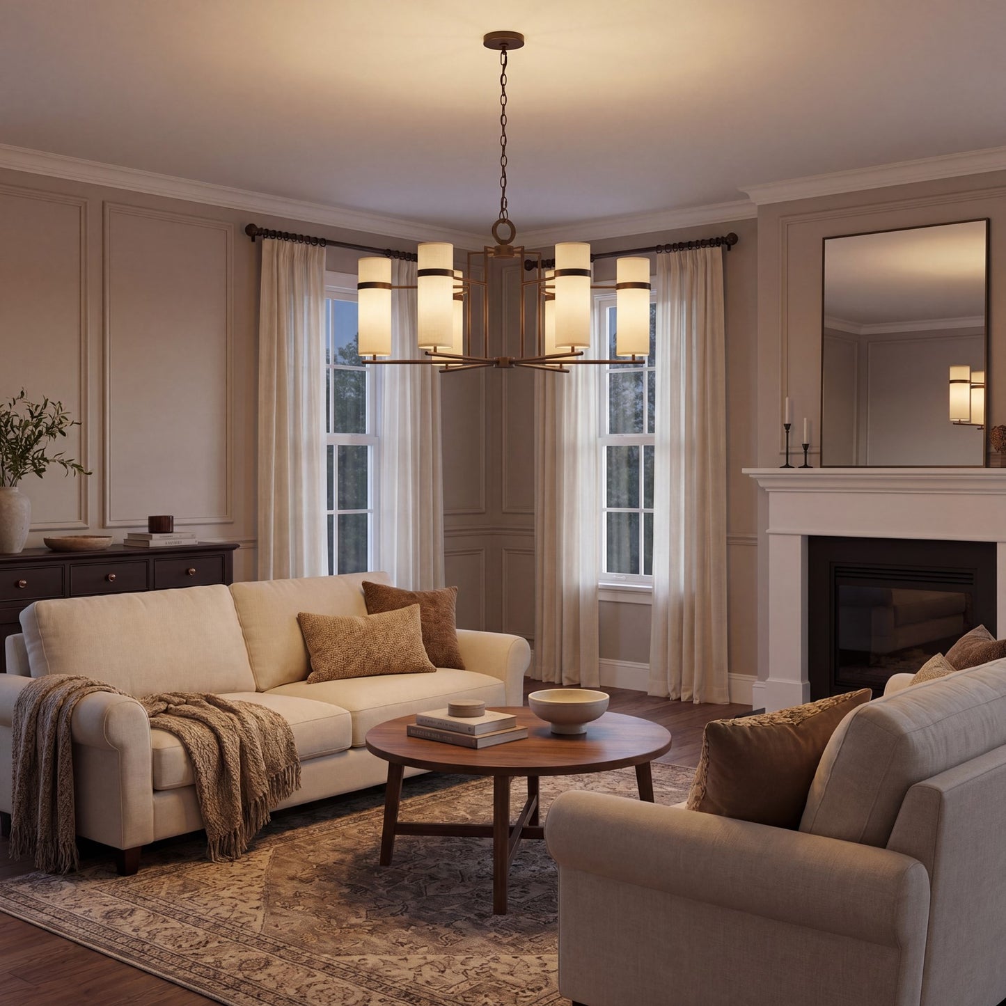 Savoy House Weston 6 Lt Chandelier, Mediterranean