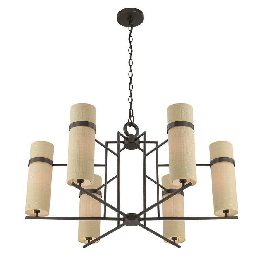 Savoy House Weston 6 Lt Chandelier, Mediterranean