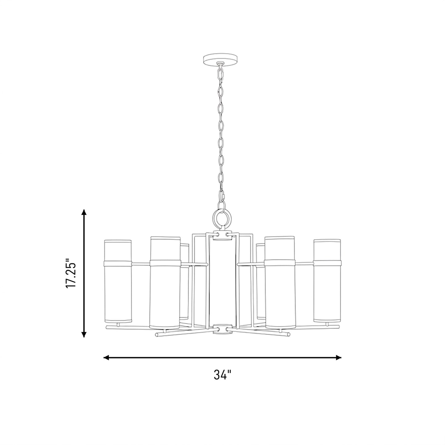 Savoy House Weston 6 Lt Chandelier, Mediterranean