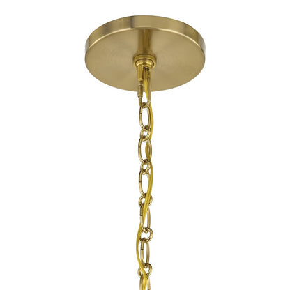 Savoy House Wilkes 8 Lt Chandelier, White, Warm Brass