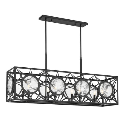 Savoy House Balfour 8 Light Linear Chandelier, Matte Black