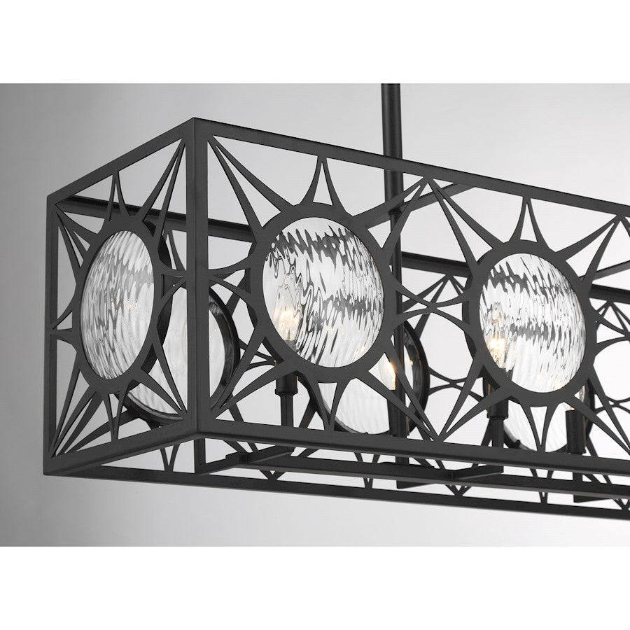 Savoy House Balfour 8 Light Linear Chandelier, Matte Black