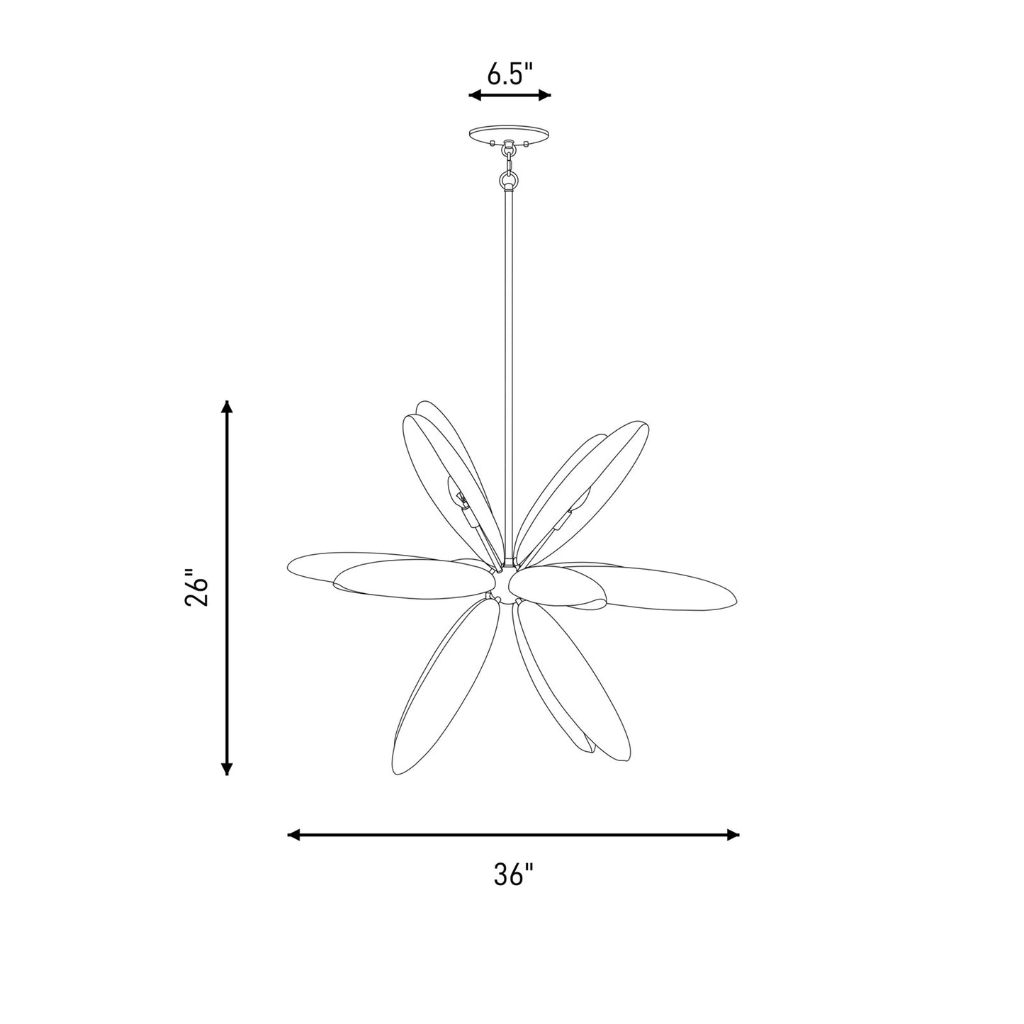 14 Light Chandelier, Centura