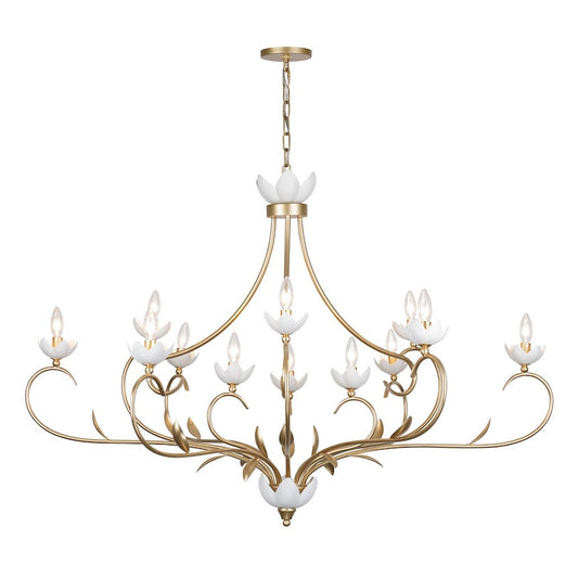 12 Light Chandelier, French Gold