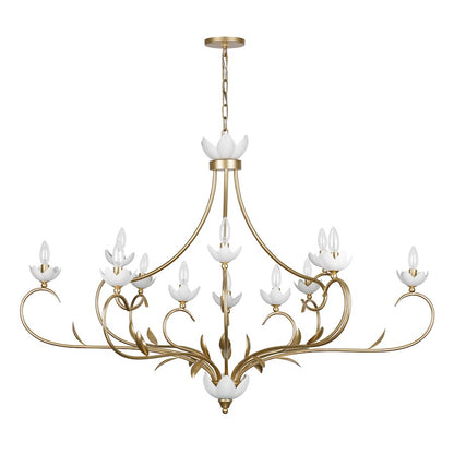 12 Light Chandelier, French Gold
