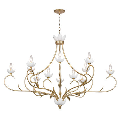 12 Light Chandelier, French Gold