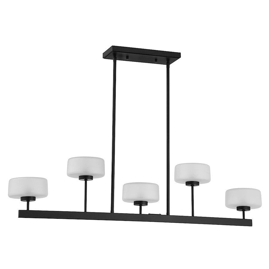 Falster 5-Light LED Linear Chandelier, Matte Black