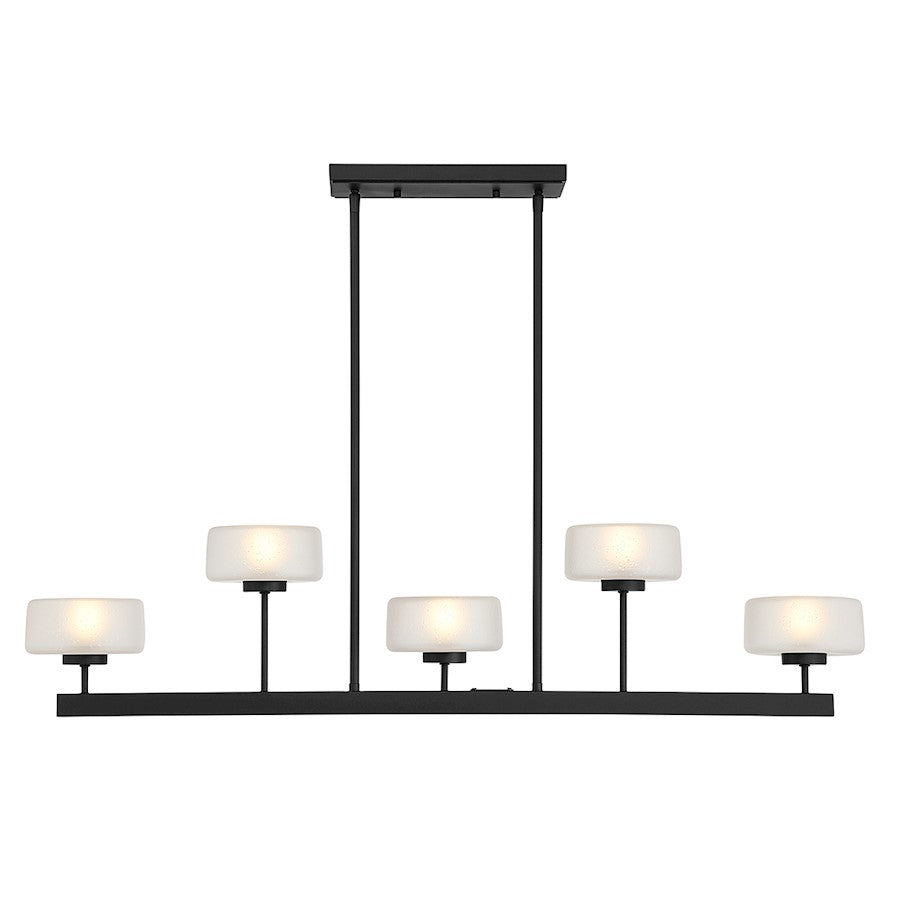 Falster 5-Light LED Linear Chandelier, Matte Black