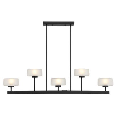 Falster 5-Light LED Linear Chandelier, Matte Black