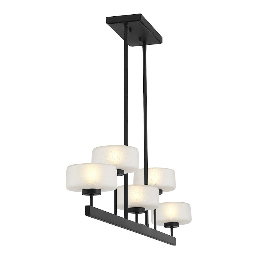 Falster 5-Light LED Linear Chandelier, Matte Black