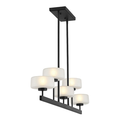 Falster 5-Light LED Linear Chandelier, Matte Black