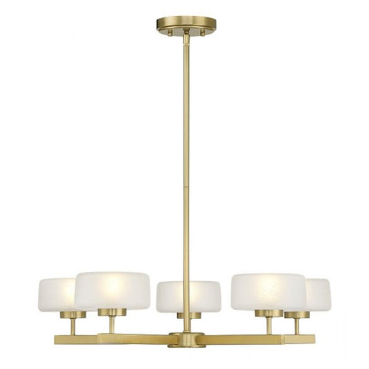 5-Light LED Chandelier, Matte Black