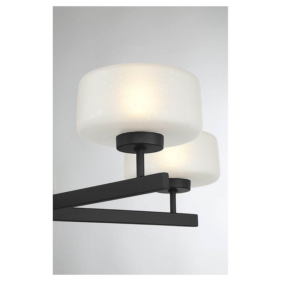 5-Light LED Chandelier, Matte Black