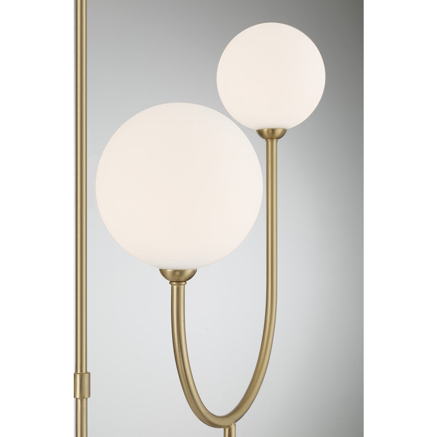 Savoy House Chester 9 Lt Chandelier, White Opal, Noble Brass