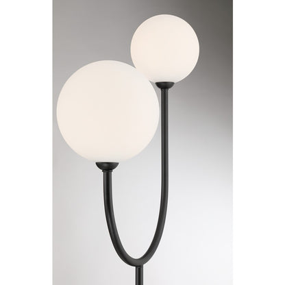 Savoy House Chester 9 Lt Chandelier, White Opal, Matte Black