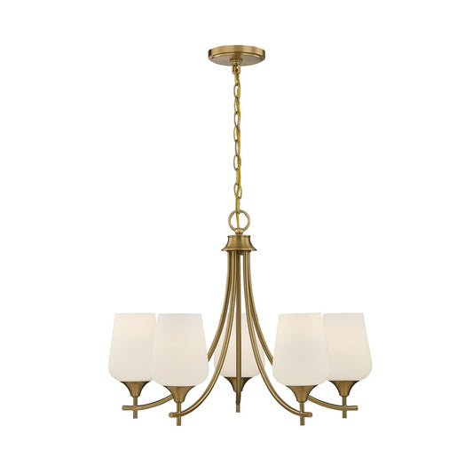 Savoy House Essentials Octave Lt Chandelier, Warm Brass