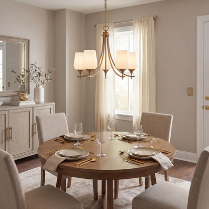 Savoy House Essentials Octave Lt Chandelier, Warm Brass