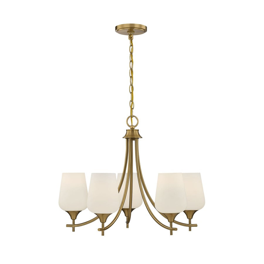 Savoy House Essentials Octave Lt Chandelier, Warm Brass