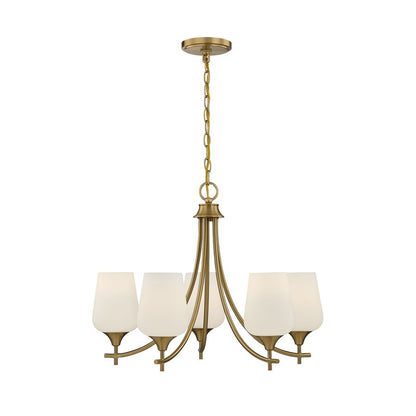 Savoy House Essentials Octave Lt Chandelier, Warm Brass