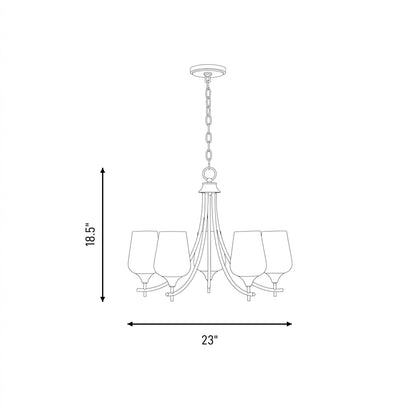 Savoy House Essentials Octave Lt Chandelier, Warm Brass