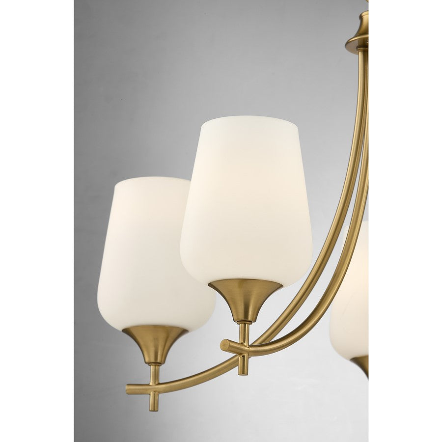 Savoy House Essentials Octave Lt Chandelier, Warm Brass