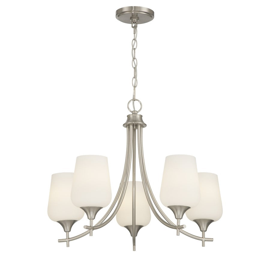 Savoy House Essentials Octave Lt Chandelier, Satin, Satin Nickel