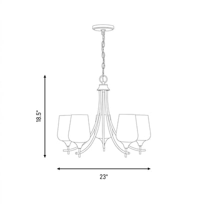 Savoy House Essentials Octave Lt Chandelier, Satin, Satin Nickel