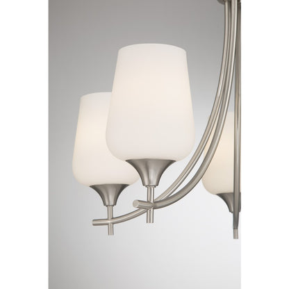 Savoy House Essentials Octave Lt Chandelier, Satin, Satin Nickel