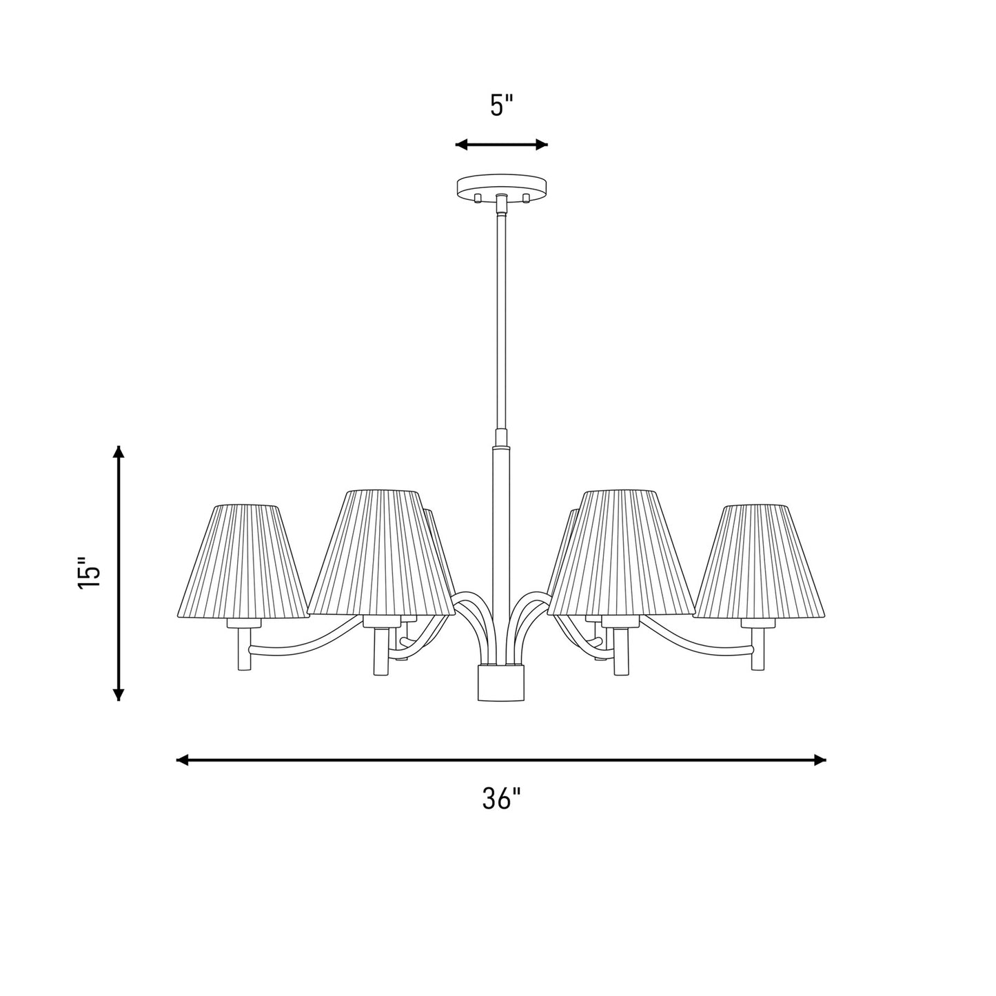 Savoy House Rosa 6 Lt Chandelier, White, Noble Brass