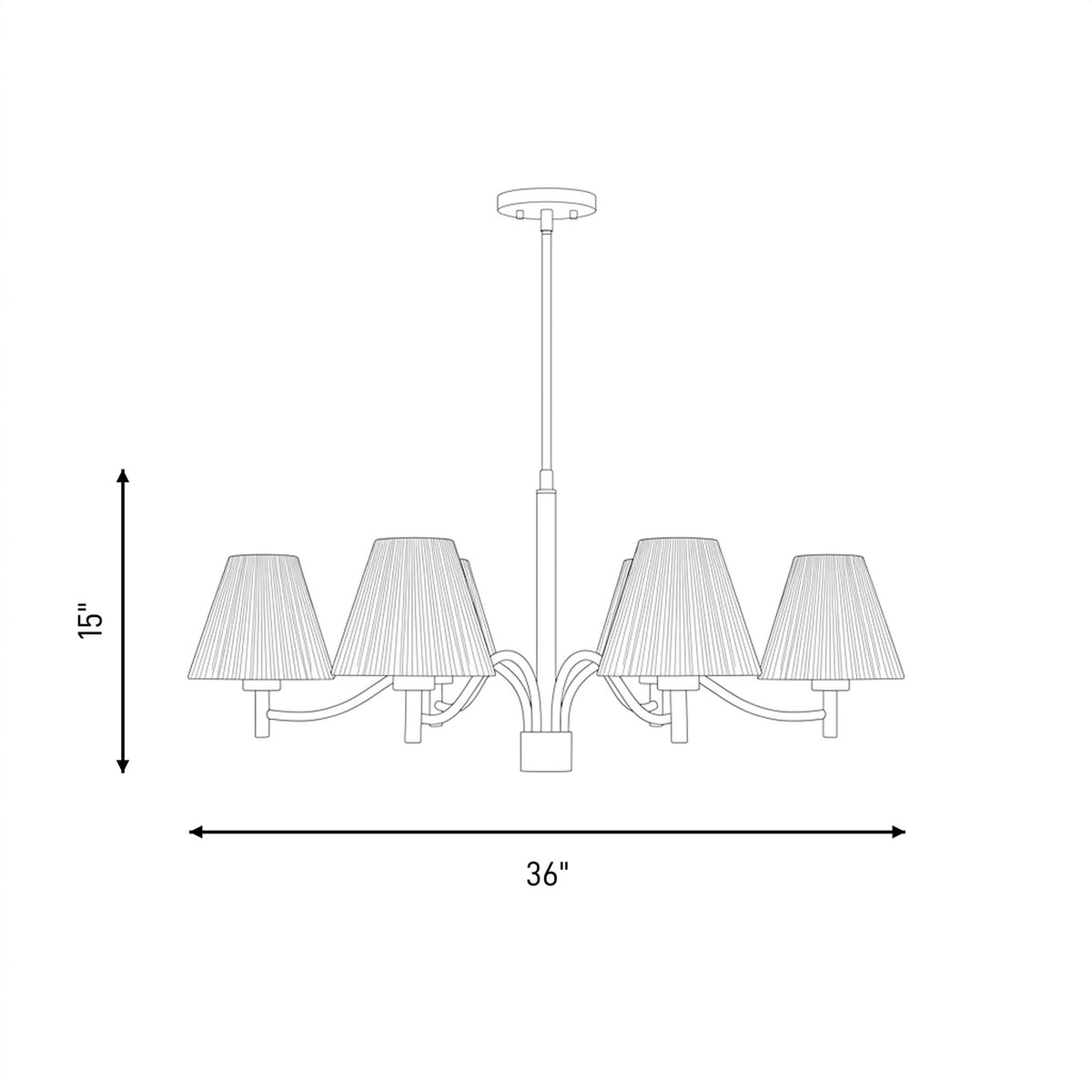 Savoy House Rosa 6 Lt Chandelier, White, Noble Brass