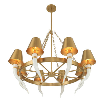 Savoy House Hearne 8 Lt Chandelier, Warm Brass, Warm Brass