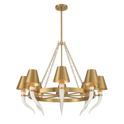 Savoy House Hearne 8 Lt Chandelier, Warm Brass, Warm Brass