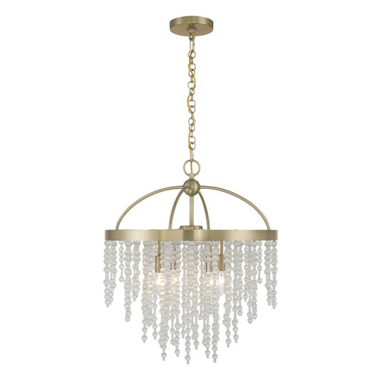 Savoy House Jeanette 4 Lt Chandelier, Noble Brass
