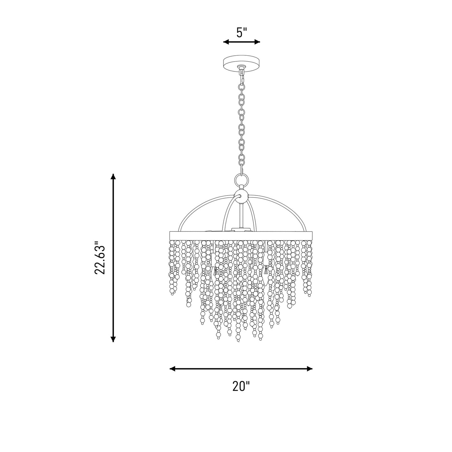 Savoy House Jeanette 4 Lt Chandelier, Noble Brass