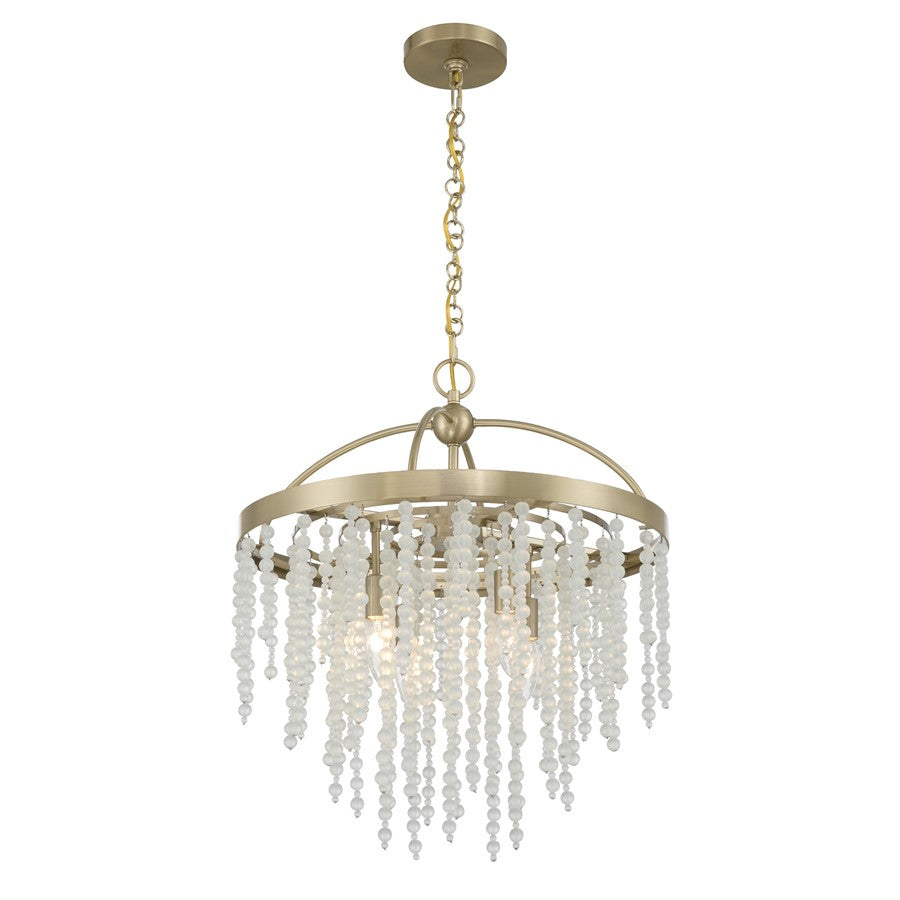 Savoy House Jeanette 4 Lt Chandelier, Noble Brass