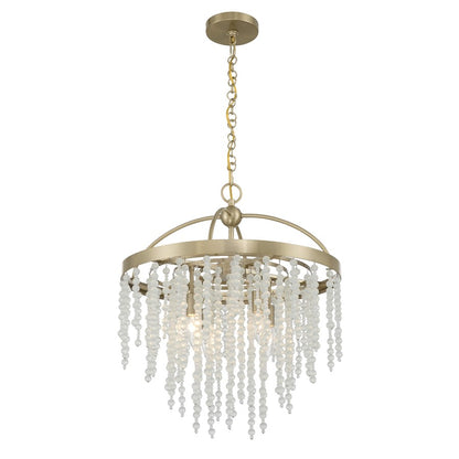 Savoy House Jeanette 4 Lt Chandelier, Noble Brass