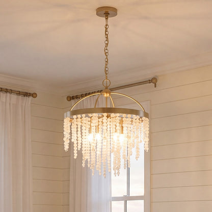 Savoy House Jeanette 4 Lt Chandelier, Noble Brass