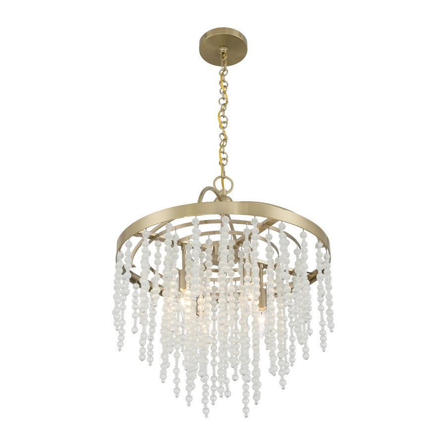 Savoy House Jeanette 4 Lt Chandelier, Noble Brass