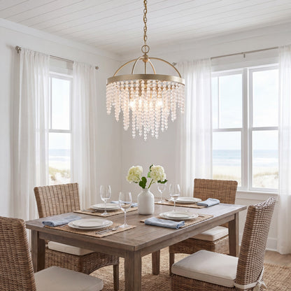 Savoy House Jeanette 4 Lt Chandelier, Noble Brass