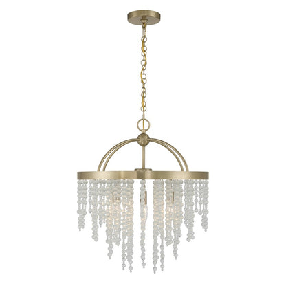 Savoy House Jeanette 4 Lt Chandelier, Noble Brass