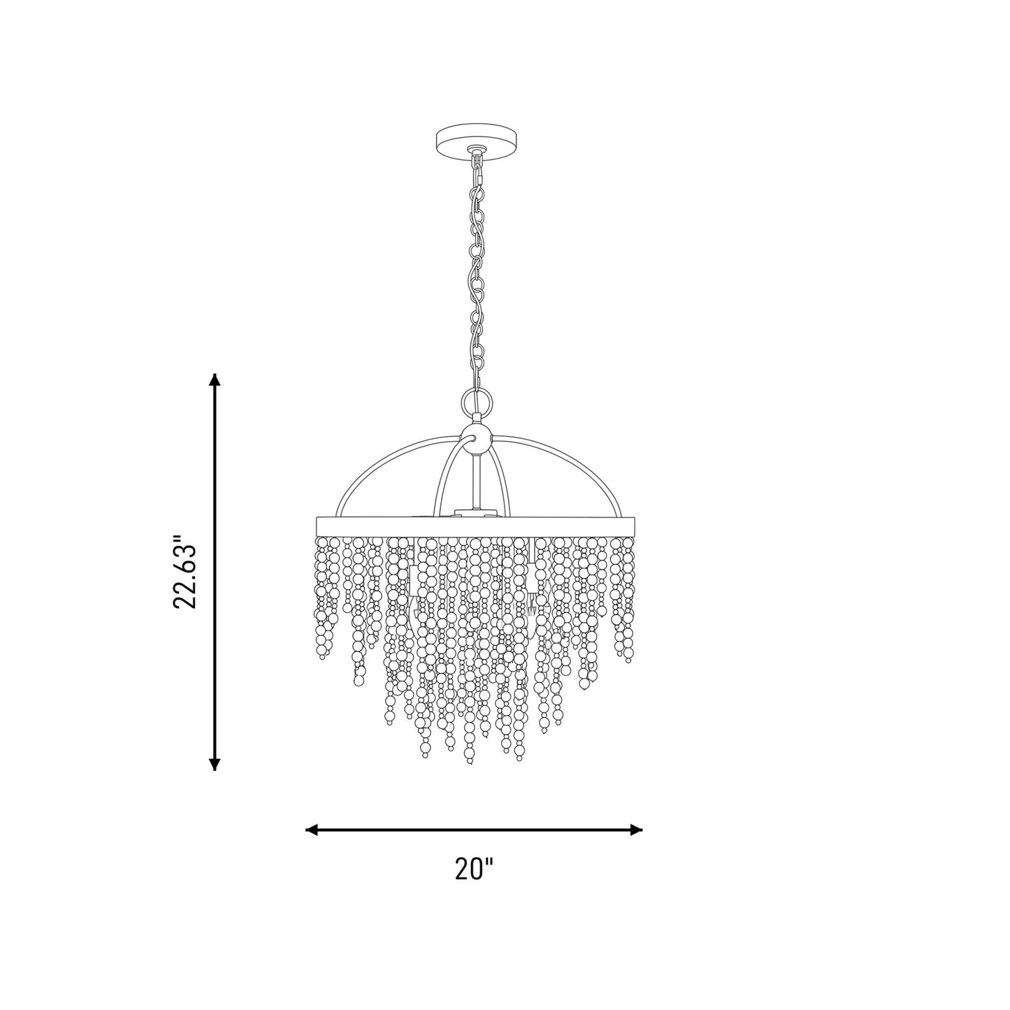 Savoy House Jeanette 4 Lt Chandelier, Noble Brass