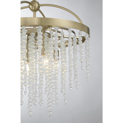 Savoy House Jeanette 4 Lt Chandelier, Noble Brass