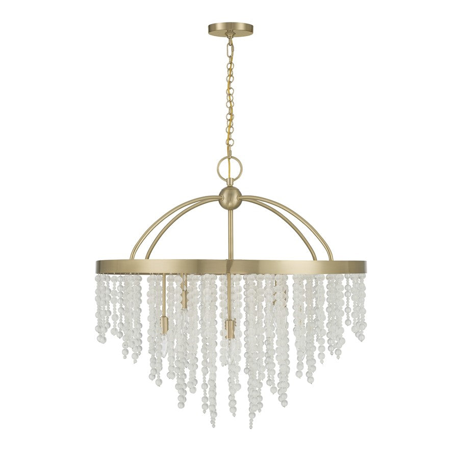 Savoy House Jeanette 8 Lt Chandelier, Noble Brass